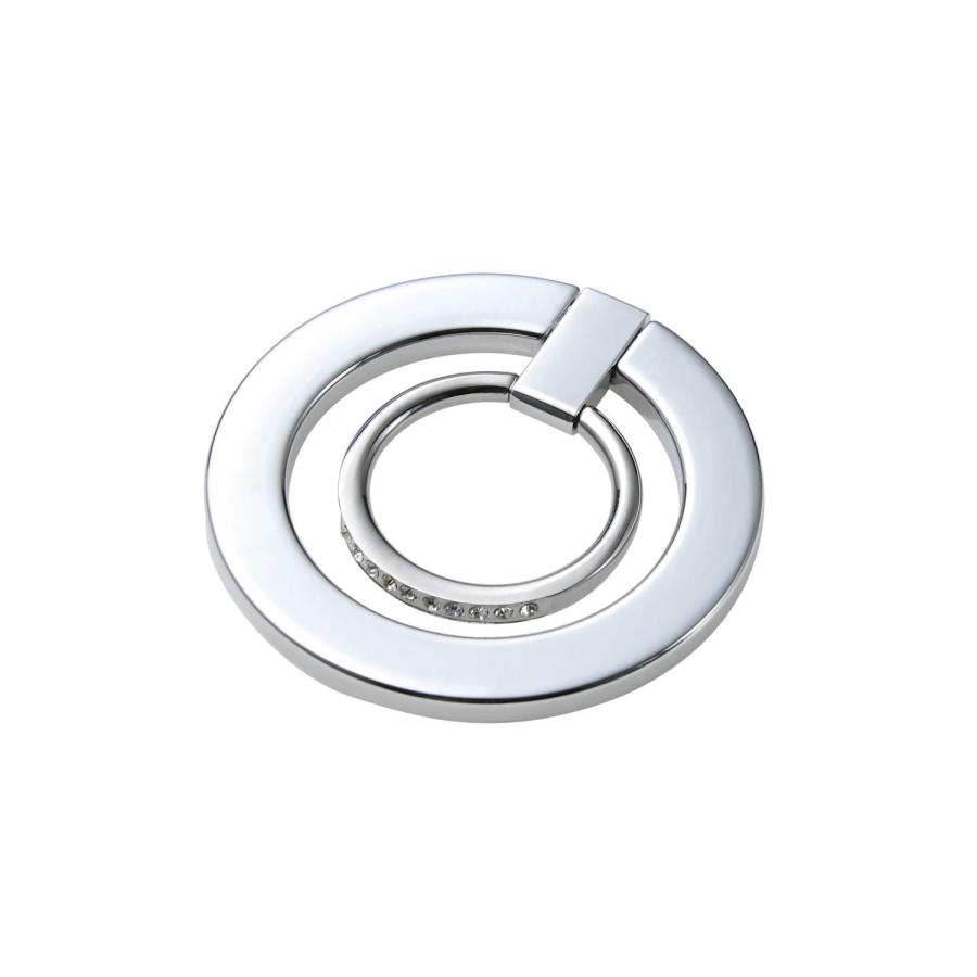 エレコム スマホリング マグネット マグセーフ スマホスタンド シルバー P-STRMKGSSV の商品画像