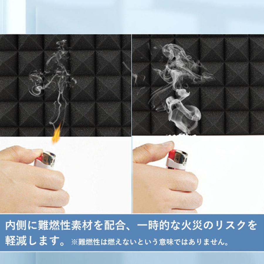 吸音材 吸音シート 防音壁材 ピラミッド型 30×30cm 6枚セット ウレタン