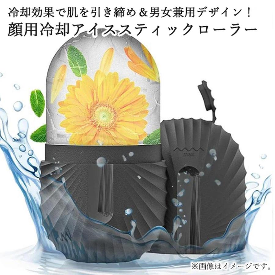 アイスフェイスローラー ブラック 顔用アイスローラー 美顔ローラー 顔