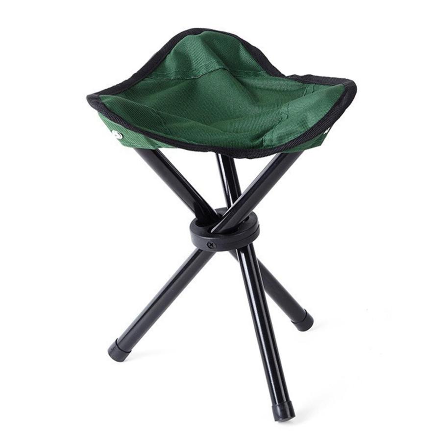 椅子 折りたたみ 三脚 コンパクトチェア グリーン 軽量 ポータブル