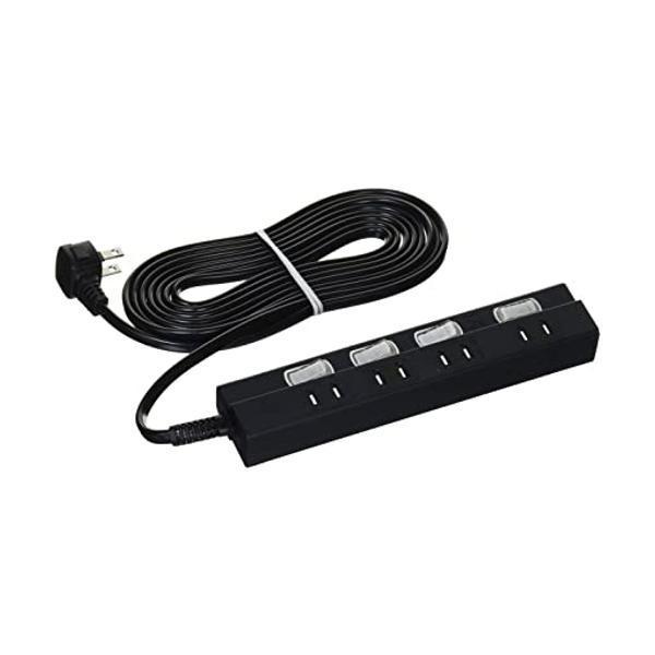 OHM（オーム電機） 雷に強い節電タップ 4個口 3m 黒 品番00-6943 HS-TPK43PBT-K : ベストワン - 通販 ...