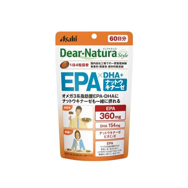 アサヒ ディアナチュラスタイル EPA×DHA＋ナットウキナーゼ  240粒(60日分) パウチタイプ Dear Natura の商品画像