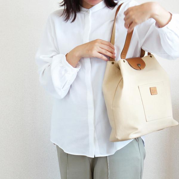 倉敷帆布 ギフト HaL 倉敷産帆布×姫路レザー Aライントート キナリ 