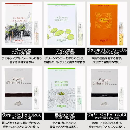 HERMES（エルメス） お試し用 ミニ香水 ページA 1-20 2ml ※台紙が無い