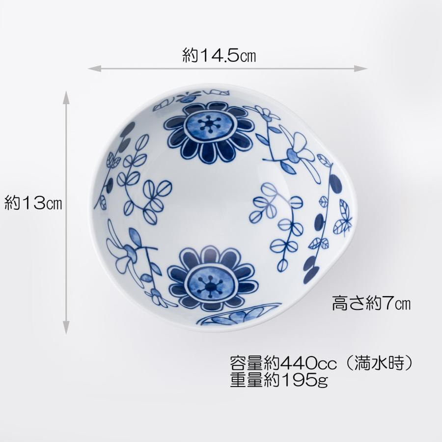 波佐見焼 CtoC JAPAN 少し大きめの 持ち手つき 小鉢 6柄組 W14.5×D13×H7(ｃｍ)｜bestonline｜02