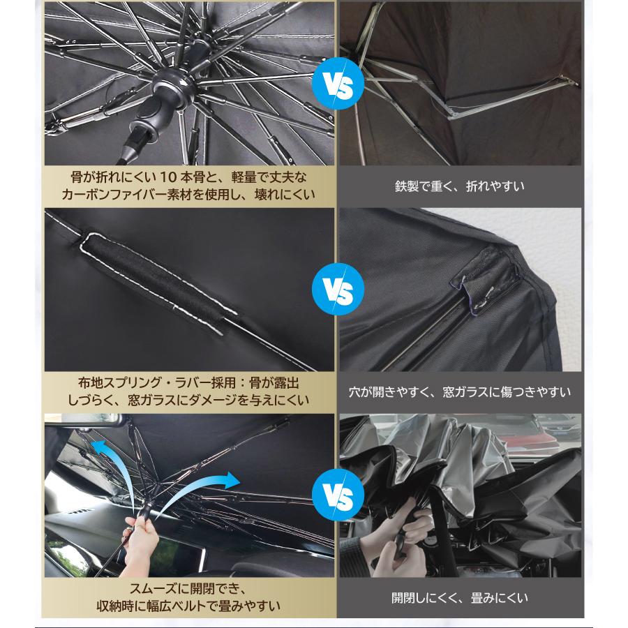 サンシェード 車 フロントサンシェード 傘式サンシェード ダッシュ