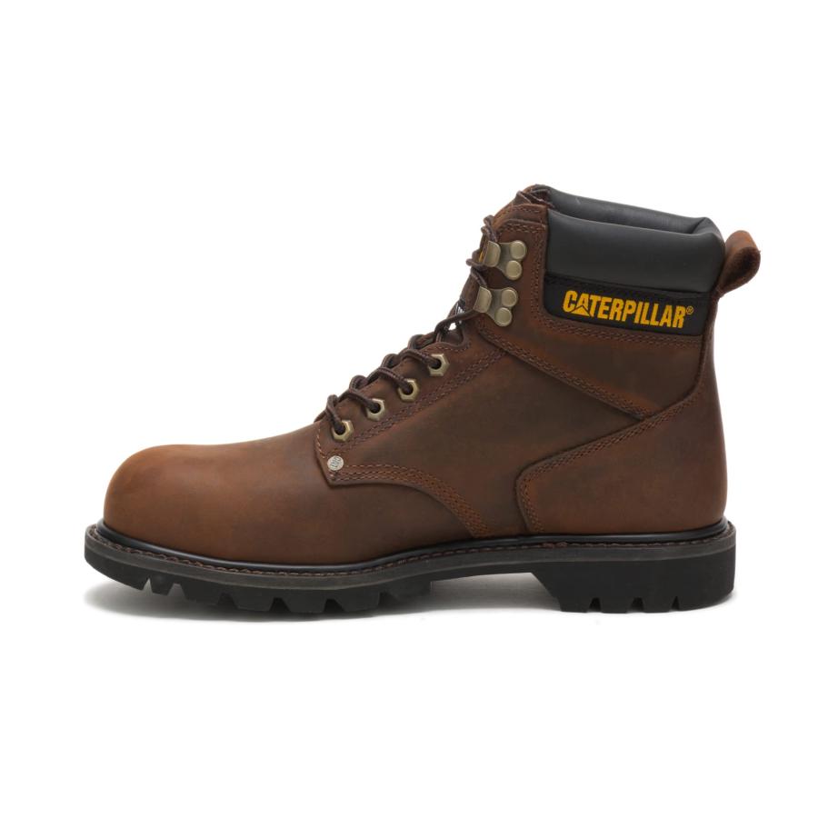 【並行輸入品】Caterpillar メンズ セカンドシフト スチールトウ ワークブーツ, ダークブラウン, 9 Cat Footwear Me