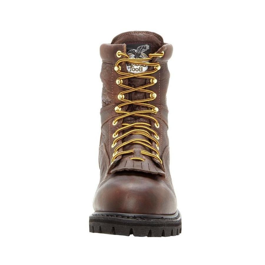 【並行輸入品】[Georgia] Boot Men's 8" Lace to toe Steel Toe Work Boot Work Shoeの画像