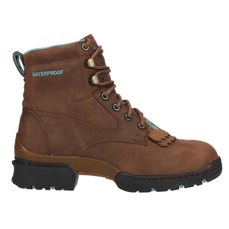 【並行輸入品】[Justin] レディース カラー: ブラウン Justin Boots Womens Bay Apache Lace Up Cの画像
