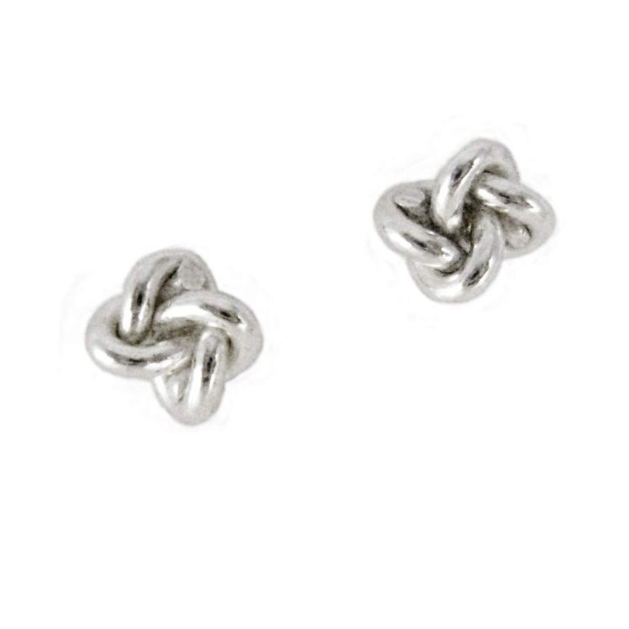 【並行輸入品】スターリングシルバー ラブノット スタッドピアス Sterling Silver Love Knot Stud Post Earr