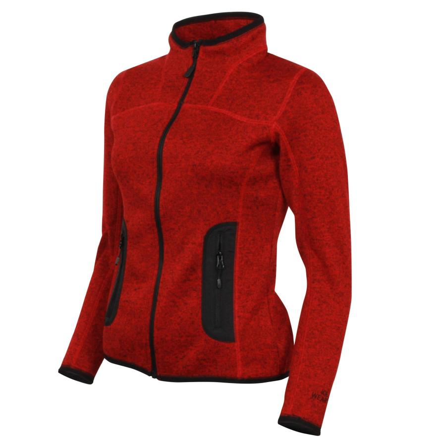 【並行輸入品】ICEWEAR Leahフラットフリースセーター ICEWEAR Leah Flat Fleece Sweater Redの画像