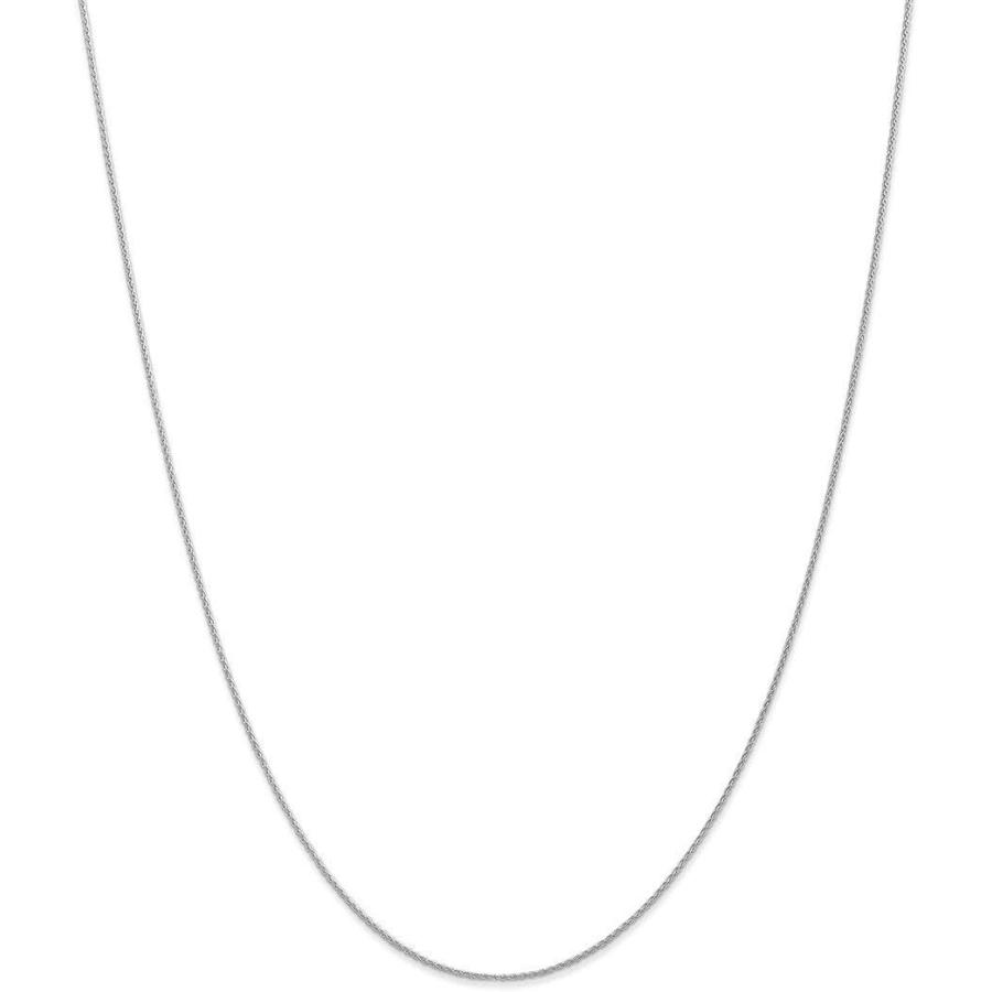 【並行輸入品】14K ホワイトゴールド 14インチ 1mm パリジャンリンク 小麦 ロブスタークラスプ チェーンネックレス ペンダント チャーム スピの画像