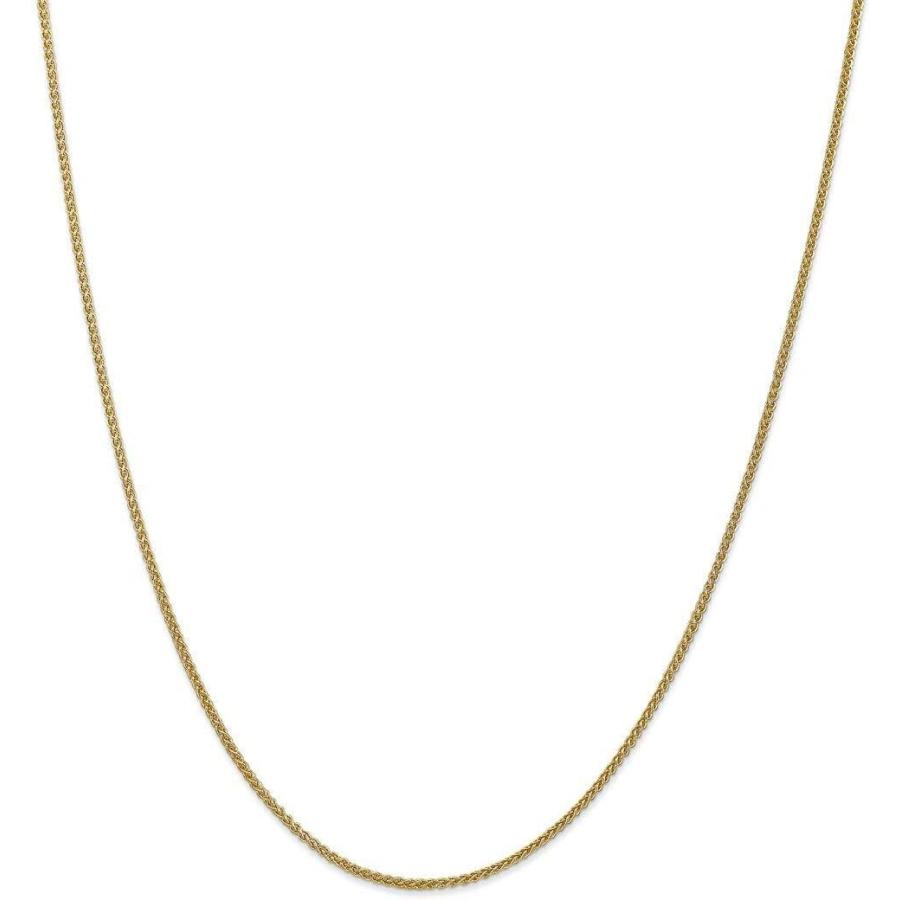 【並行輸入品】Iceカラット14 K黄色ゴールド1.55 MMリンク小麦チェーンネックレス18インチスピガFineジュエリーギフトセットレディースハーの画像