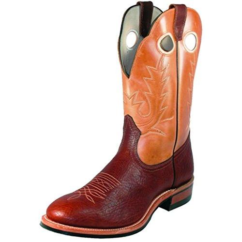 【並行輸入品】Boulet Men's Cognac Roper Cowboy Boot Round Toe Cognac 7 E USの画像