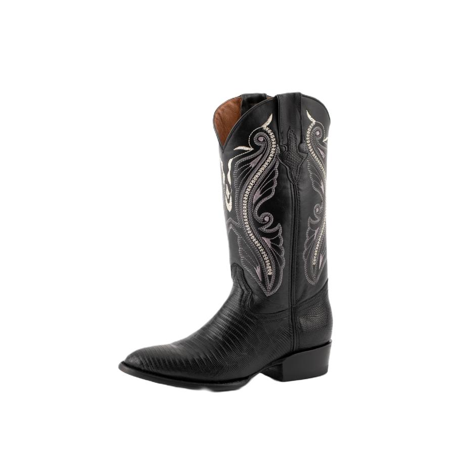 【並行輸入品】Ferrini メンズ 純正 リザード Rトウ ウエスタンブーツ US サイズ: 8 Wide カラー: ブラック Ferriniの画像