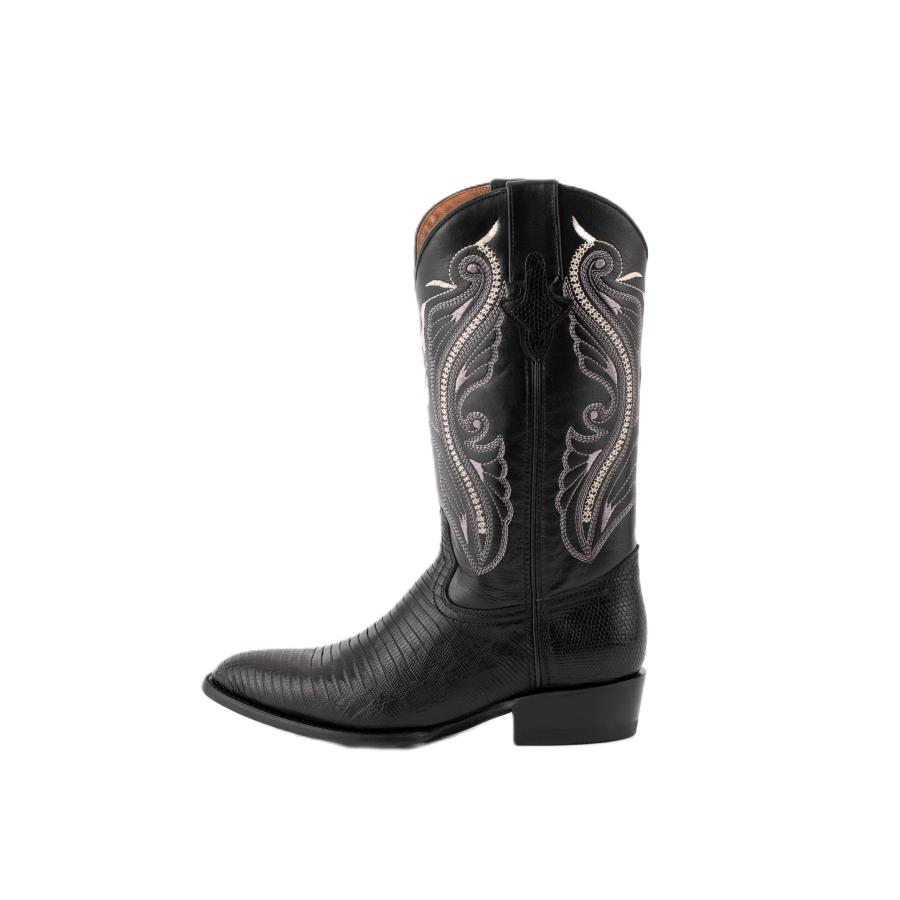 【並行輸入品】Ferrini メンズ 純正 リザード Rトウ ウエスタンブーツ US サイズ: 8 Wide カラー: ブラック Ferriniの画像