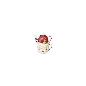 【並行輸入品】Cosmos Gifts 10639 Santa Tea for 1 Tea Set, 6 1/4 Inch Cosmos Gif_2