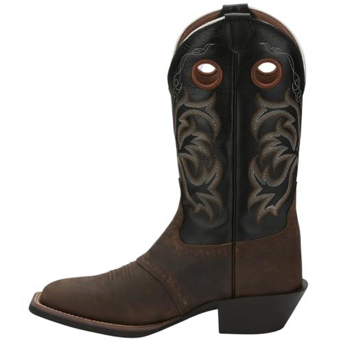 【並行輸入品】Justin メンズ Punchy Stampede カウボーイブーツ スクエアトゥ 12 ブラウン Justin Boots Mの画像