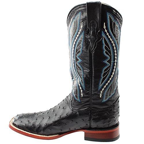 【並行輸入品】Ferrini メンズ フルクイル オーストリッチ ウエスタンブーツ US サイズ: 9.5 カラー: ブラック Ferriniの画像