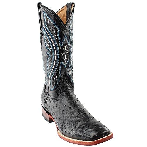 【並行輸入品】Ferrini メンズ フルクイル オーストリッチ ウエスタンブーツ US サイズ: 9.5 カラー: ブラック Ferriniの画像