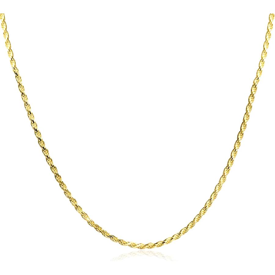 【並行輸入品】[Bling Jewelry] 2MM 040ゲージの強い14Kゴールドはイタリア製の女性のための.925のスターリングシルバーロープリ