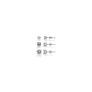 【並行輸入品】スターリングシルバーCZスタッドイヤリングセットの3つの 3 Pair Cubic Zirconia earring Stud S_2