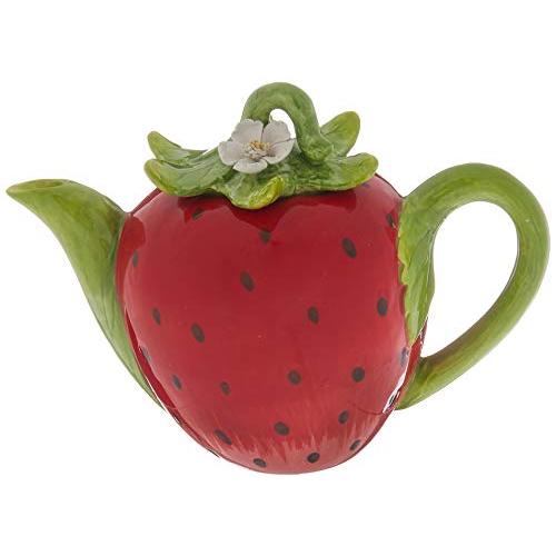 【並行輸入品】Cosmos 20833 Gifts Strawberry Ceramic Teapot, 13cm Cosmos Gifts S_1