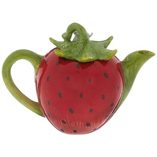 【並行輸入品】Cosmos 20833 Gifts Strawberry Ceramic Teapot, 13cm Cosmos Gifts S_4