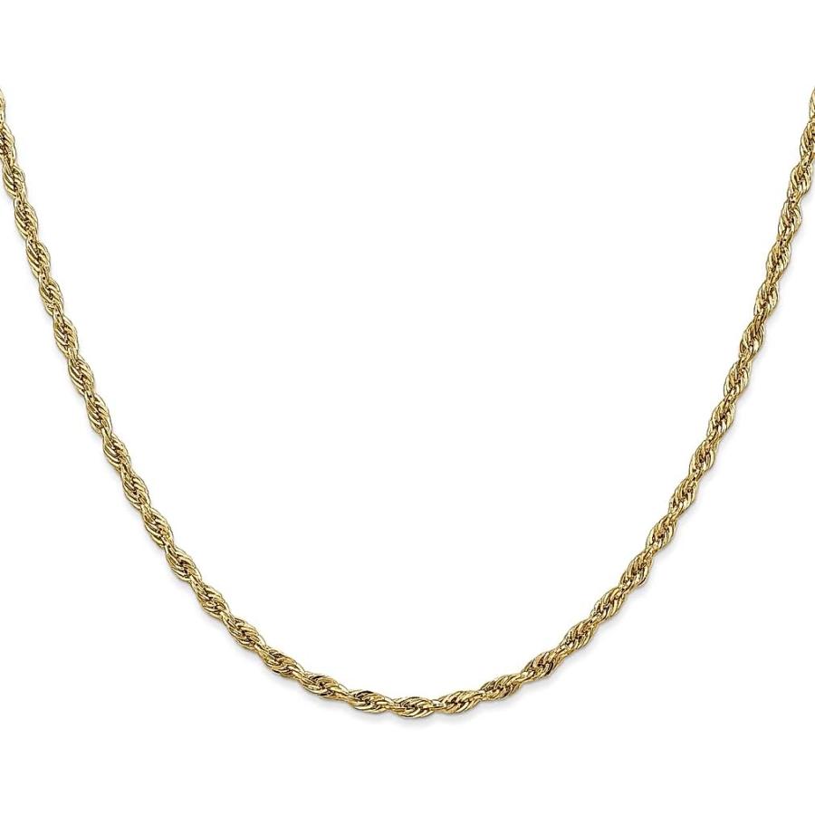 【並行輸入品】14K イエローゴールド 2.8mm リンクロープチェーンネックレス 20インチ ペンダントチャーム ファインジュエリー 女性へのギフトの画像