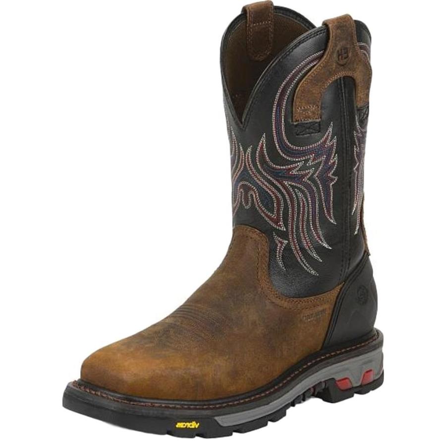 【並行輸入品】Justin Boots メンズ カラー: ブラウン Justin Original Work Boots Men's Commaの画像