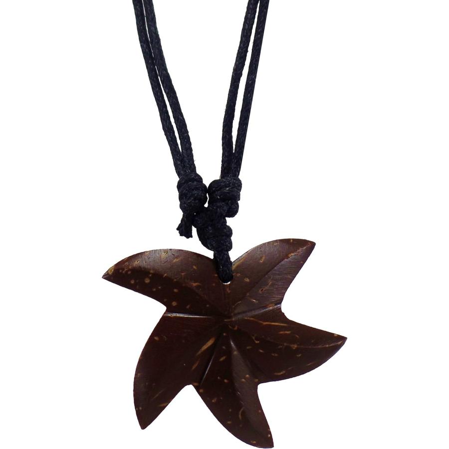 【並行輸入品】Sea Starネックレス   ブラウンヒトデネックレス   Coconut木製ヒトデペンダント   木製ヒトデ