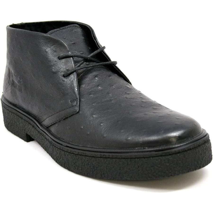 【2022正規激安】 British Walkers Men´s Playboy High top Chukka Boot Black Osterich Leather 12 M　並行輸入品