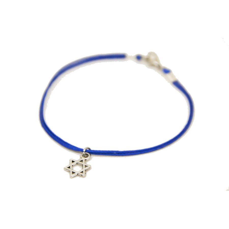 【並行輸入品】Star of David men's bracelet, silver, blue bracelet for men, Bar