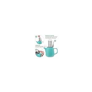 【並行輸入品】Tealyra   Daze Ceramic Teapot Turquoise   27 ounce (2 3 cups)の画像