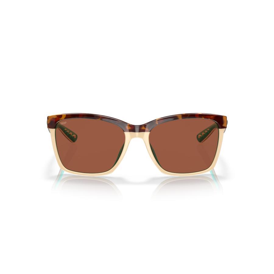 【逸品】 Costa Del Mar ANA105OCP レディースTortoise Frame Copper Lens Squareサング 並行輸入品