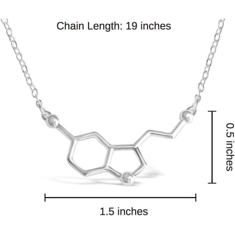 Rosa Vila Happiness セロトニン分子ネックレス 女性用 ハッピーセロトニンネックレス 科学ジュエリー 女性用 教師 教授 化学卒業生 科学愛好家に最適なネッ｜bestshop-d｜05