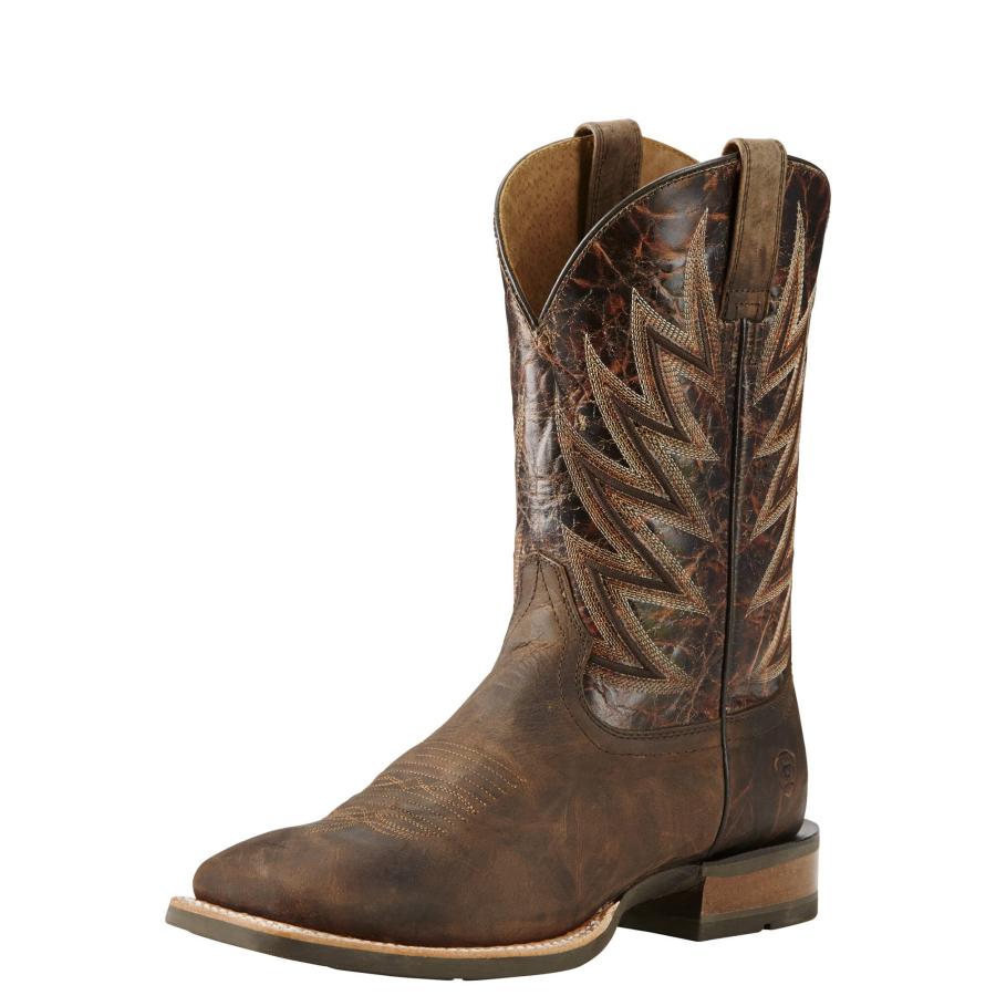 【並行輸入品】Ariat メンズ US サイズ: 10.5 D カラー: ブラウン Ariat Mens Challenger Western