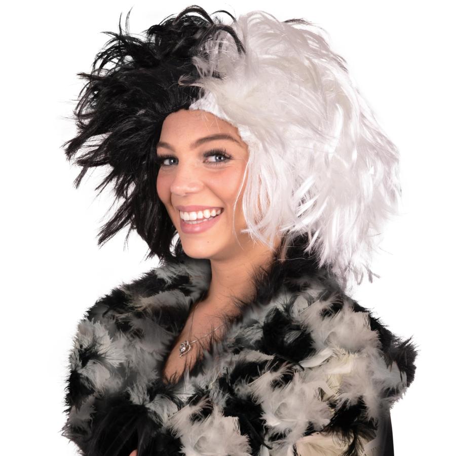 【並行輸入品】Kangaroo Cruella De Vil Wig: Black and White Wig Perfect for C_6
