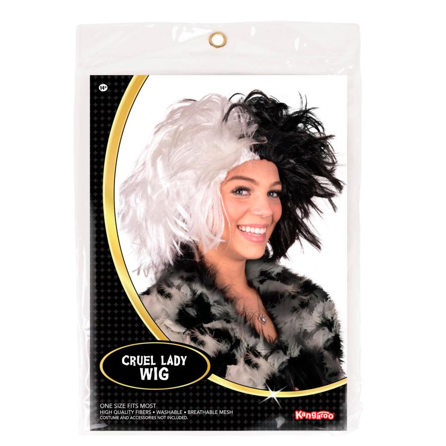 【並行輸入品】Kangaroo Cruella De Vil Wig: Black and White Wig Perfect for C_9