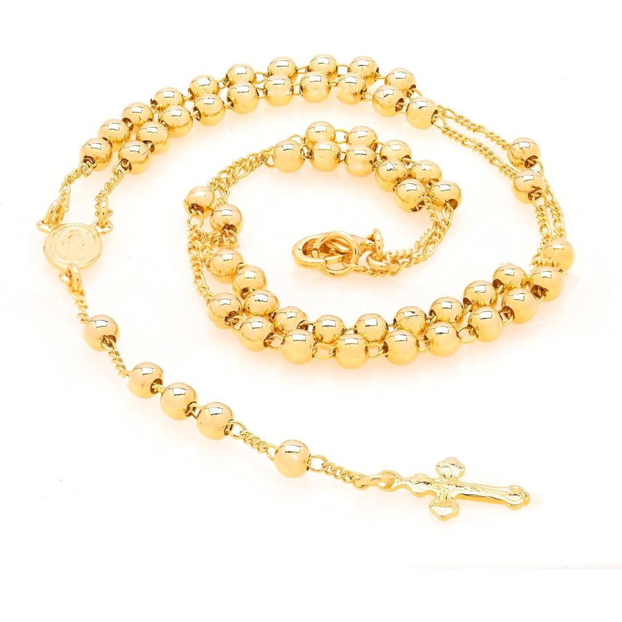 並行輸入品】Lifetime Jewelryロザリオネックレス スモール 24K 