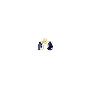 【並行輸入品】3?CTW 14?K SolidゴールドLast Lady Standingサファイアイヤリング Galaxy Gold GG 3の画像