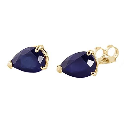 【並行輸入品】3?CTW 14?K SolidゴールドLast Lady Standingサファイアイヤリング Galaxy Gold GG 3の画像