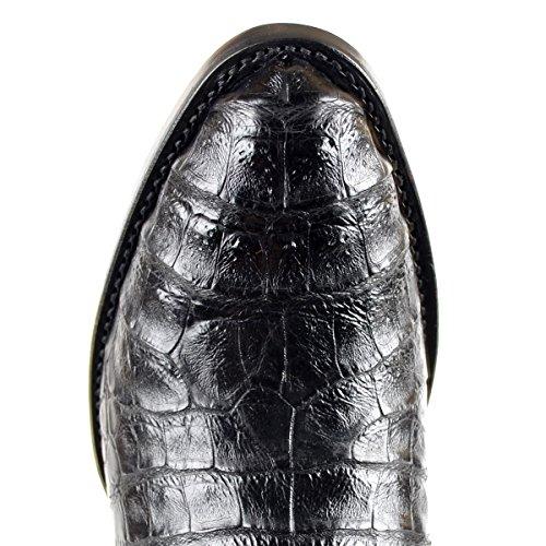 【並行輸入品】658205 Original Black Caiman (Gator) Belly Skin Round Toe Bootの画像