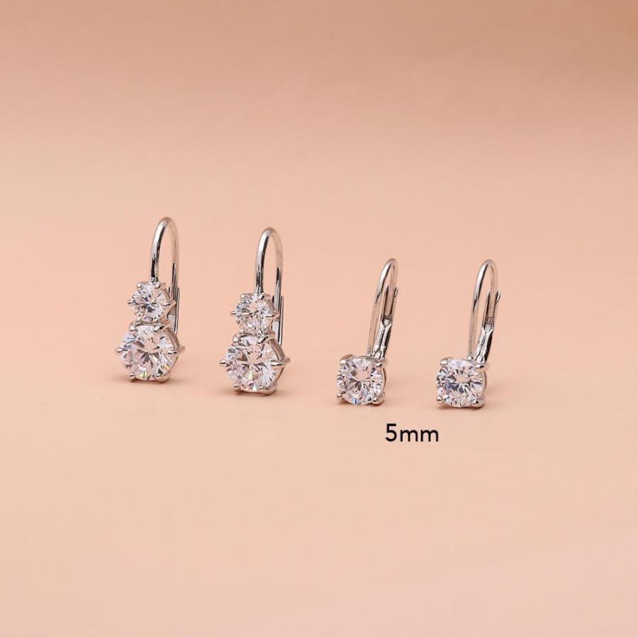 【並行輸入品】BERRICLE ロジウムメッキ スターリングシルバー キュービックジルコニア レバーバック ファッション ダングル ドロップ イヤリン_3