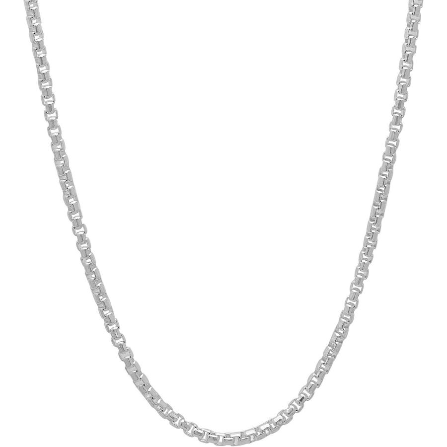 【並行輸入品】ネックレス ソリッド925スターリングシルバー 2mm ラウンドボックスチェーン イタリア製　_2
