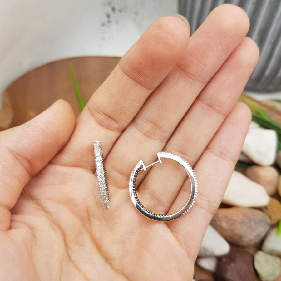 並行輸入品】1.00カラット(CTWスターリングシルバーブラック&ホワイト 