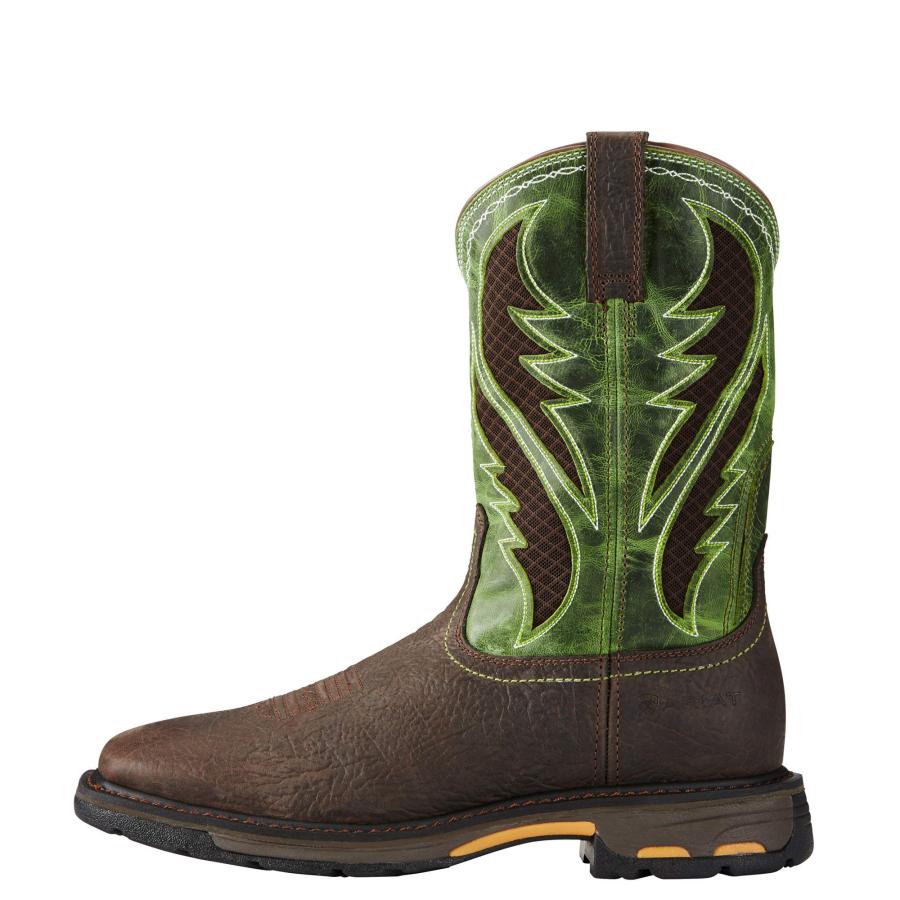 【並行輸入品】ARIAT メンズ ヘリテージ ラフストック ウエスタンブーツ ワーク US サイズ: 10 カラー: ブラウン Ariat Meの画像