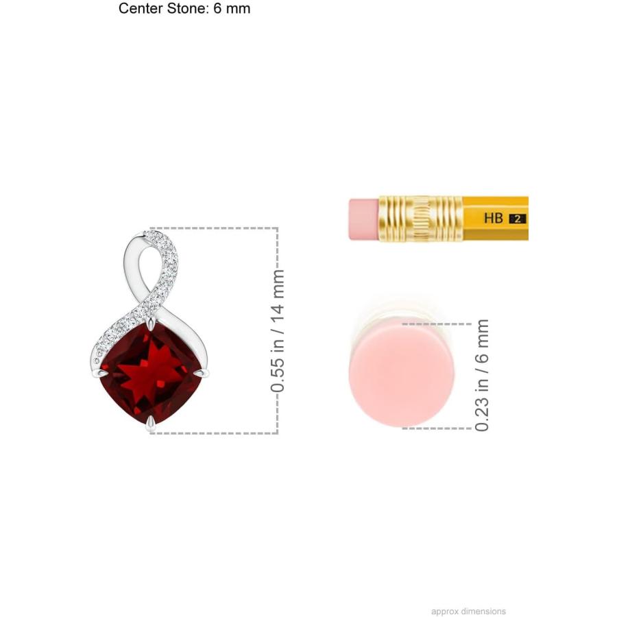 【並行輸入品】Holiday Offer   ソリティアClawクッションガーネットインフィニティシンボルペンダントネックレスの女性withダイヤモンの画像