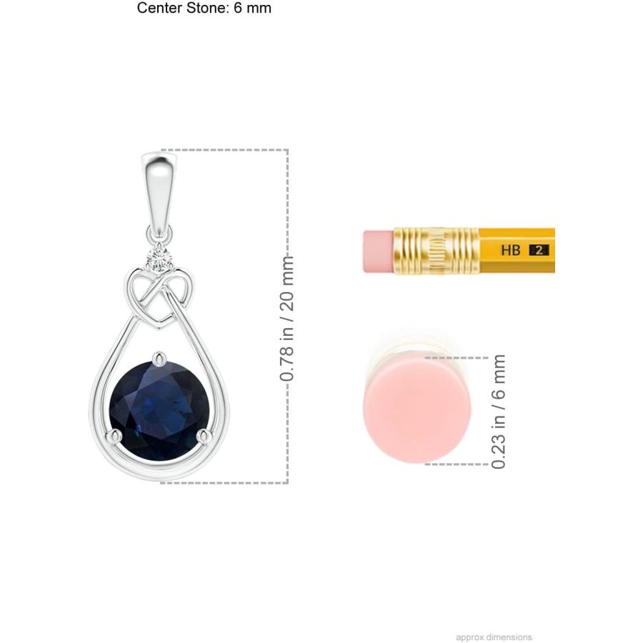 【並行輸入品】Holiday Offer   9月誕生石   ドロップサファイア縄目ハートネックレスwithダイヤモンド6 mmブルーサファイア)の画像