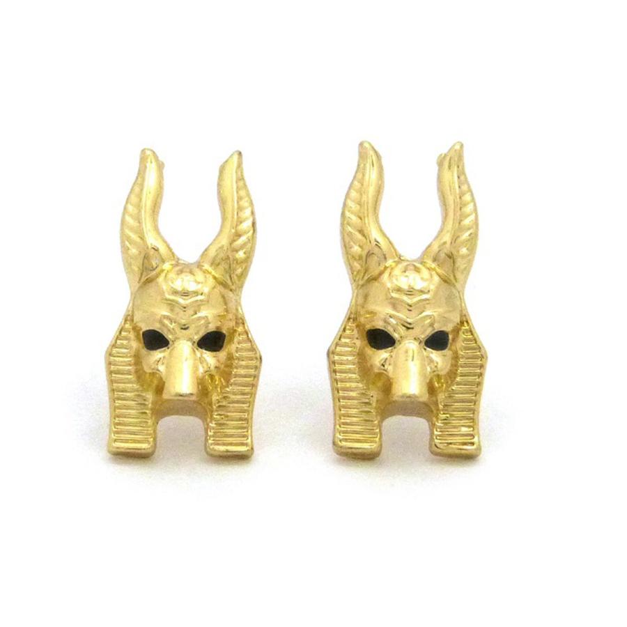【並行輸入品】エジプト ゴッド アヌビス ヘッドピース ピアス ゴールドトーン Egypt God Anubis Head Piece Pier
